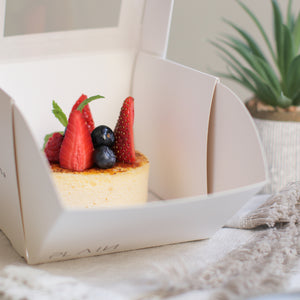 Creme Brulee Cheesecake Mono Box - Plain Desserts