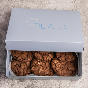 Order Online |  Dark Chocolate Cookies Box of 6 | Plain Desserts