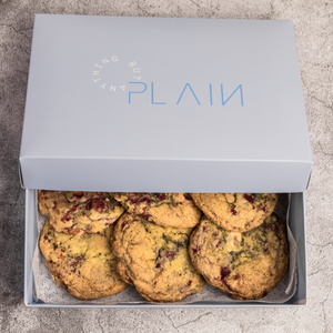 Order Online |  Raspberry White Chocolate Cookie Box of 6 | Plain Desserts